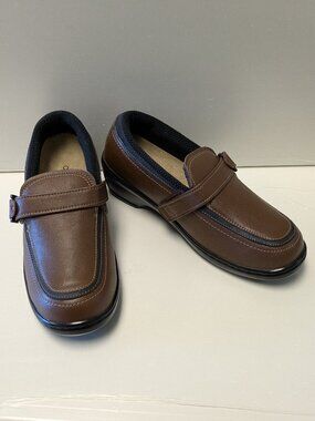 Orthofeet Women’s Slip-On Wedge With Strap